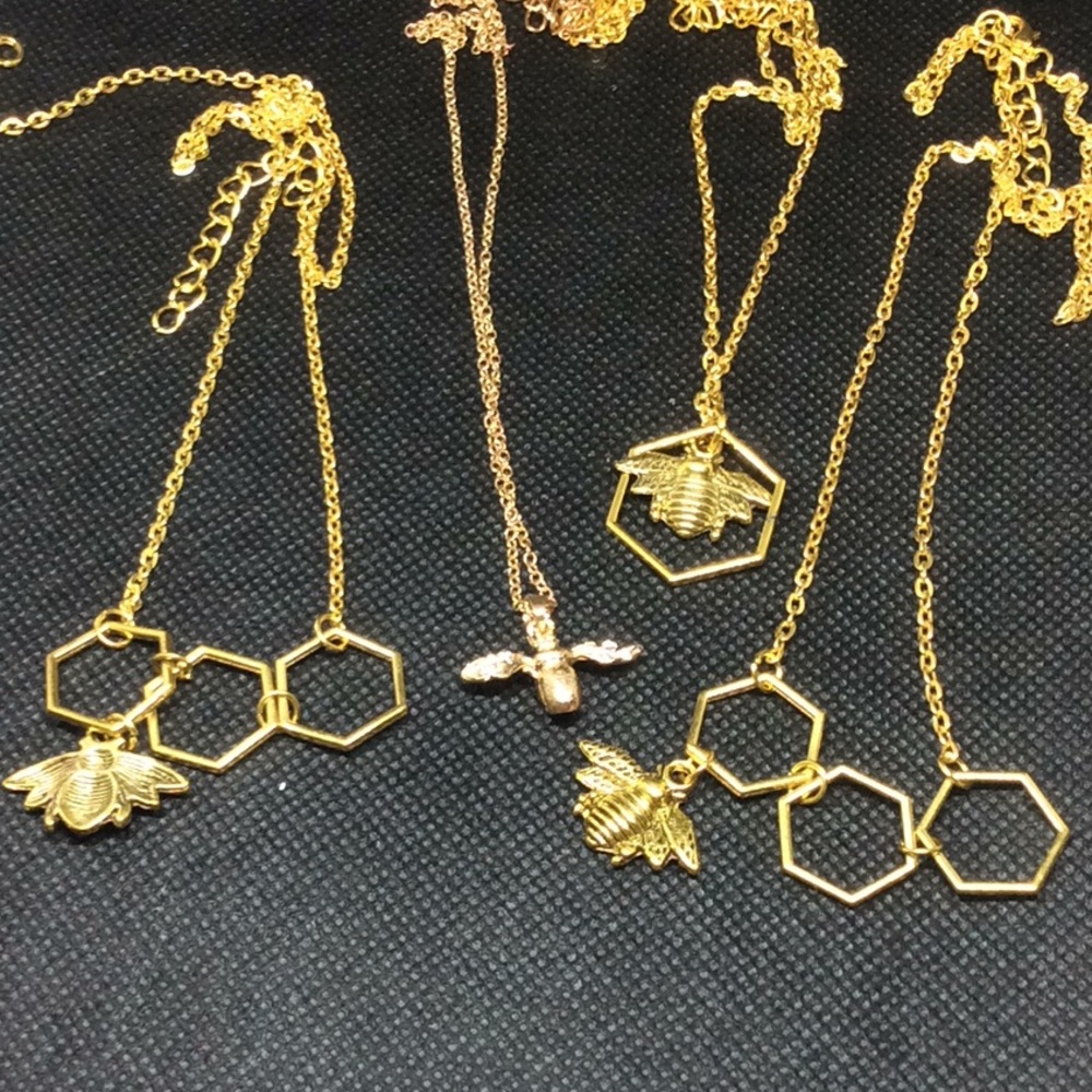 4 Bee Necklaces